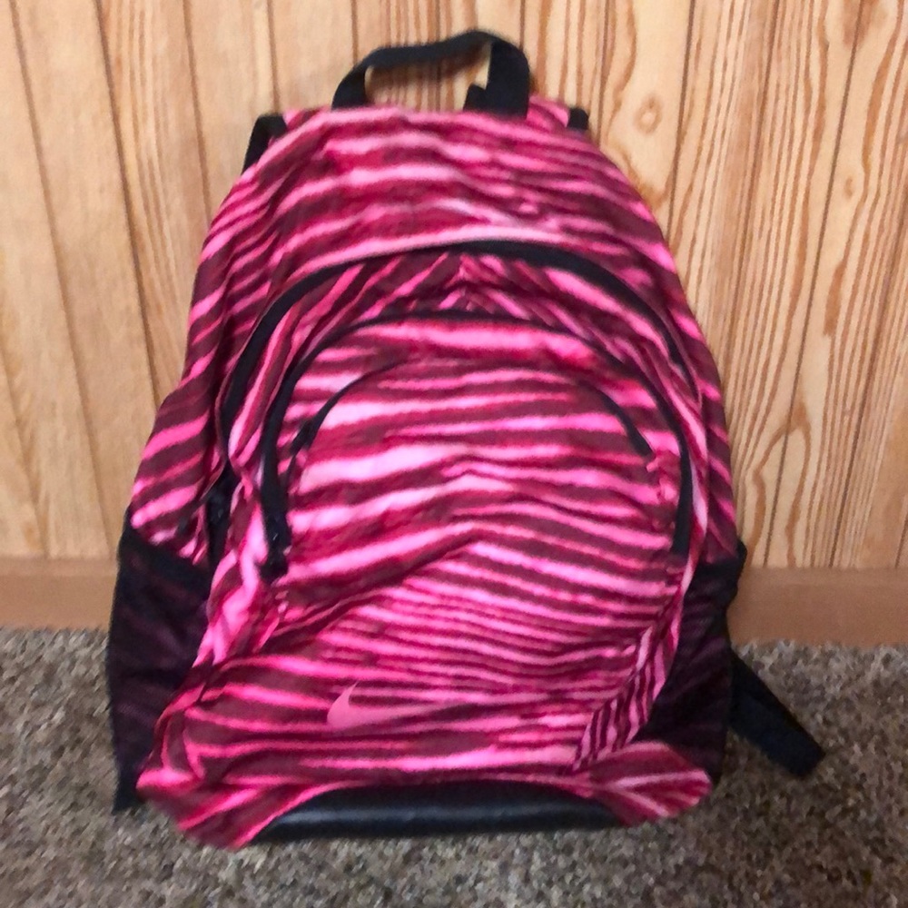 Pink/black backpack